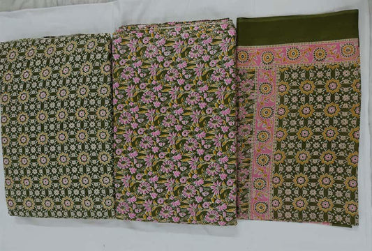 Taj Cotton Top And Bottom With Mulmul Cotton Dupatta (2.50 Meter ).