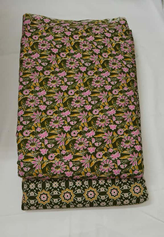 Taj Cotton Top And Bottom With Mulmul  Cotton Dupatta (2.50 Meter ).
