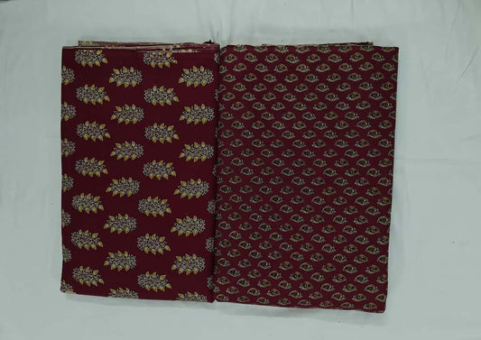 Taj Cotton Top And Bottom With Mulmul  Cotton Dupatta (2.50 Meter ).